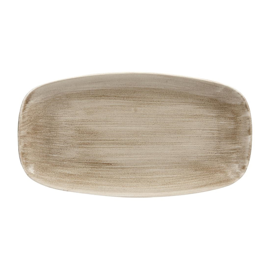 Churchill Stonecast Patina Antique Rectangular Plates Taupe 355mm (Pack of 6) - HC798 Plates Churchill