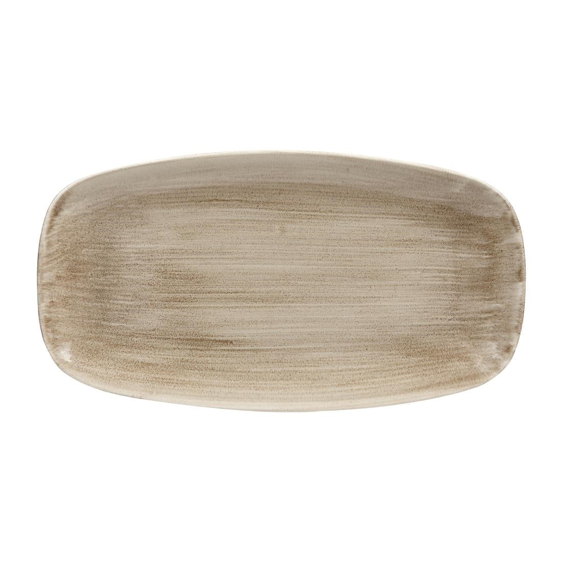 Churchill Stonecast Patina Antique Rectangular Plates Taupe 355mm (Pack of 6) - HC798 Plates Churchill