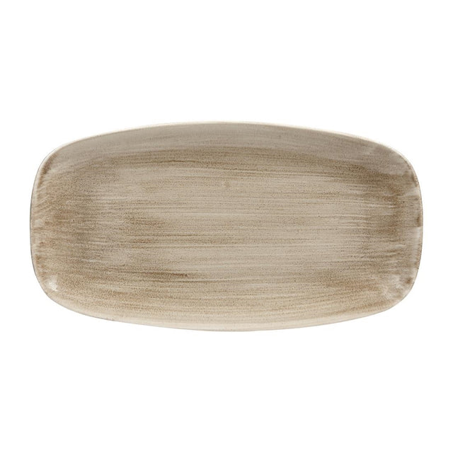 Churchill Stonecast Patina Antique Rectangular Plates Taupe 355mm (Pack of 6) - HC798 Plates Churchill
