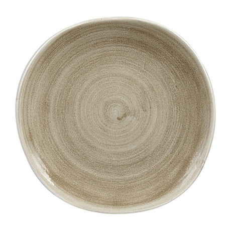 Churchill Stonecast Patina Antique Organic Round Plates Taupe 264mm (Pack of 12) - HC801 Plates Churchill