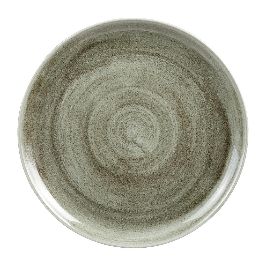Churchill Stonecast Patina Antique Coupe Round Plates Green 324mm - HC805 Plates Churchill