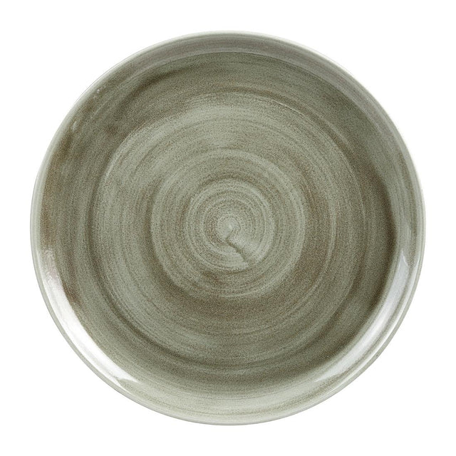 Churchill Stonecast Patina Antique Coupe Round Plates Green 324mm - HC805 Plates Churchill