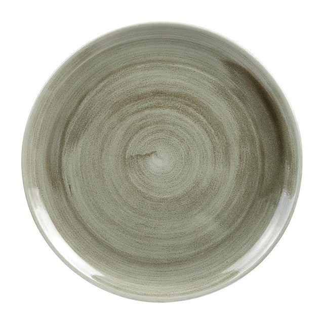 Churchill Stonecast Patina Antique Round Coupe Plates Green 288mm - HC806 Plates Churchill