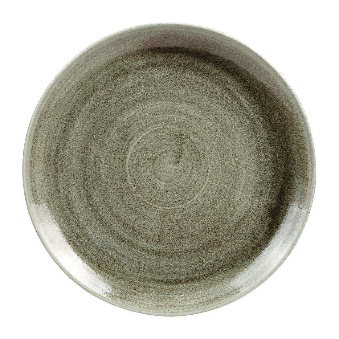 Churchill Stonecast Patina Antique Round Coupe Plates Green 260mm - HC807 Plates Churchill