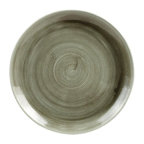 Churchill Stonecast Patina Antique Round Coupe Plates Green 260mm - HC807 Plates Churchill