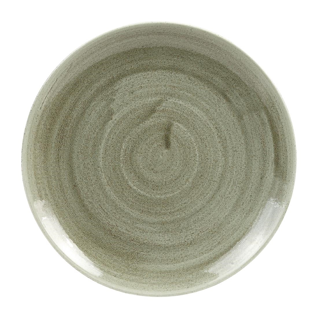 Churchill Stonecast Patina Antique Round Coupe Plates Green 217mm - HC808 Plates Churchill