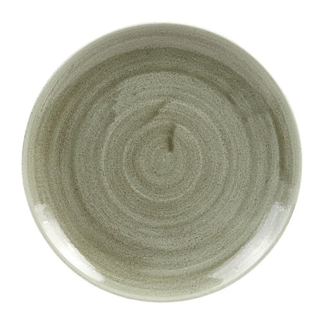 Churchill Stonecast Patina Antique Round Coupe Plates Green 217mm - HC808 Plates Churchill