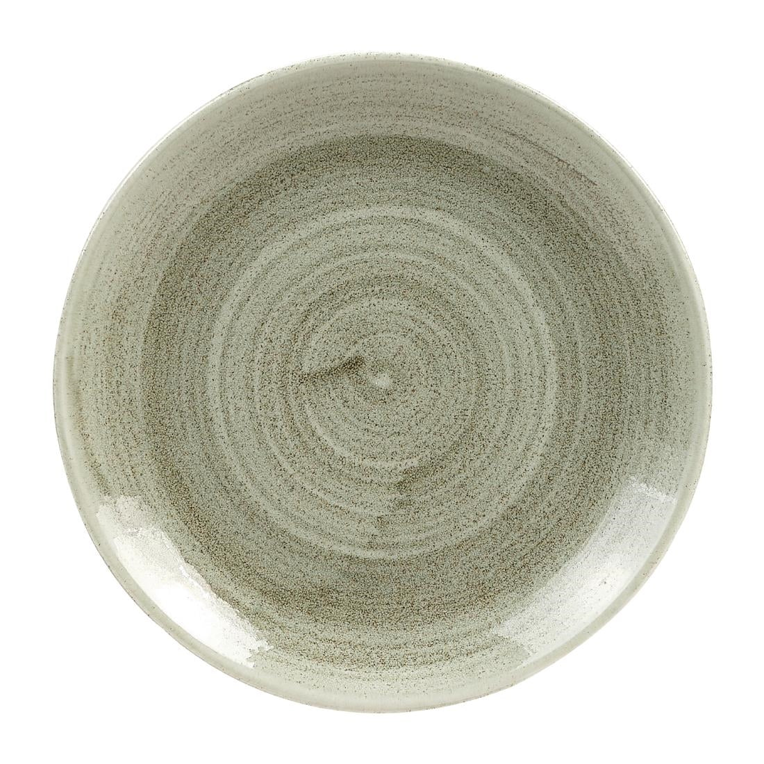 Churchill Stonecast Patina Antique Round Coupe Plates Green 165mm - HC809 Plates Churchill