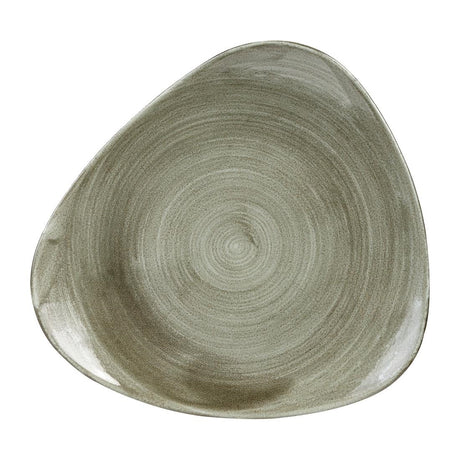 Churchill Stonecast Patina Antique Round Triangle Plates Green 311mm - HC812 Plates Churchill
