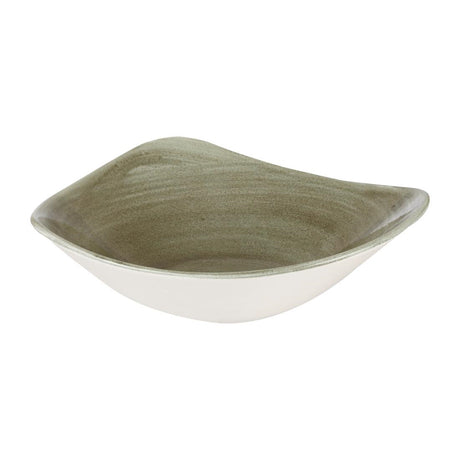Churchill Stonecast Patina Antique Triangle Bowls Green 235mm - HC815 Bowls Churchill