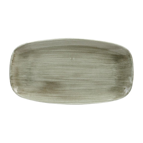 Churchill Stonecast Patina Antique Rectangular Plates Green 355mm - HC818 Plates Churchill