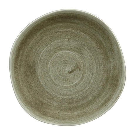 Churchill Stonecast Patina Antique Organic Round Plates Green 264mm (Pack of 12) - HC821 Plates Churchill