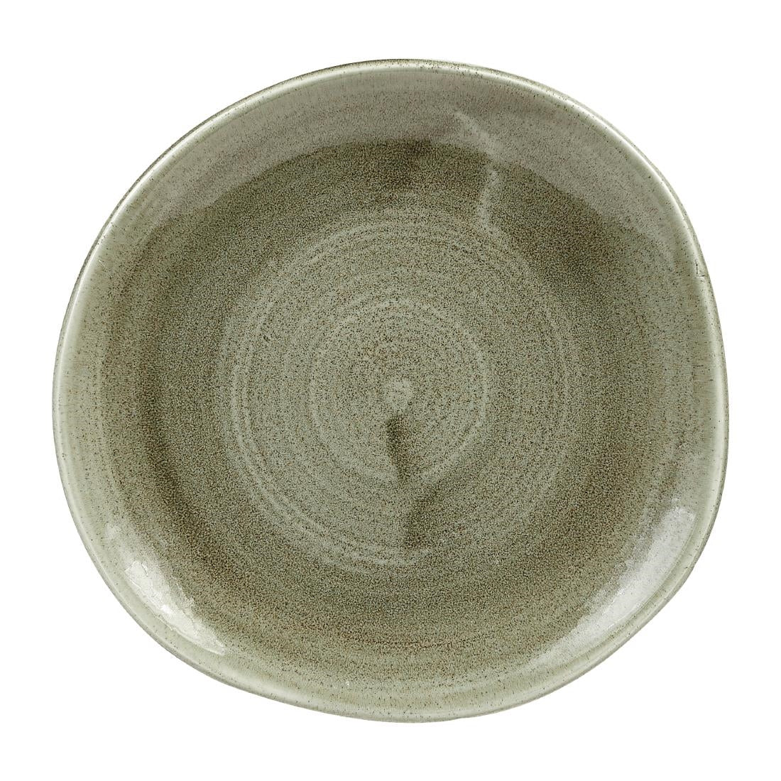 Churchill Stonecast Patina Antique Organic Round Plates Green 186mm (Pack of 12) - HC823 Plates Churchill