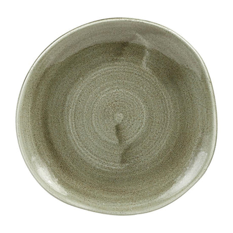 Churchill Stonecast Patina Antique Organic Round Plates Green 186mm (Pack of 12) - HC823 Plates Churchill