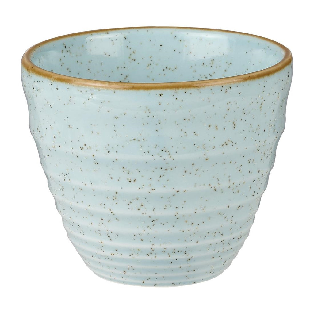 Churchill Stonecast Round Chip Mugs Duck Egg Ripple 285ml (Pack of 12) - HC825 Churchill Super Vitrified Churchill   