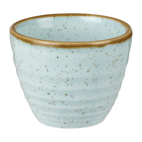 Churchill Stonecast Round Dip Pots  Duck Egg Ripple 57ml (Pack of 12) - HC826 Churchill Super Vitrified Churchill   