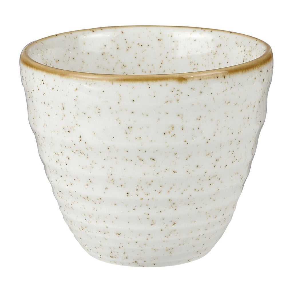 Churchill Stonecast Round Chip Mugs Barley White Ripple 285ml (Pack of 12) - HC828 Churchill Super Vitrified Churchill   