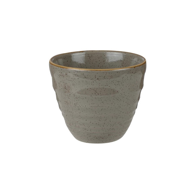Churchill Stonecast Round Ripple Chip Mugs Peppercorn Grey 285ml (Pack of 12) - HC831 Churchill Super Vitrified Churchill   