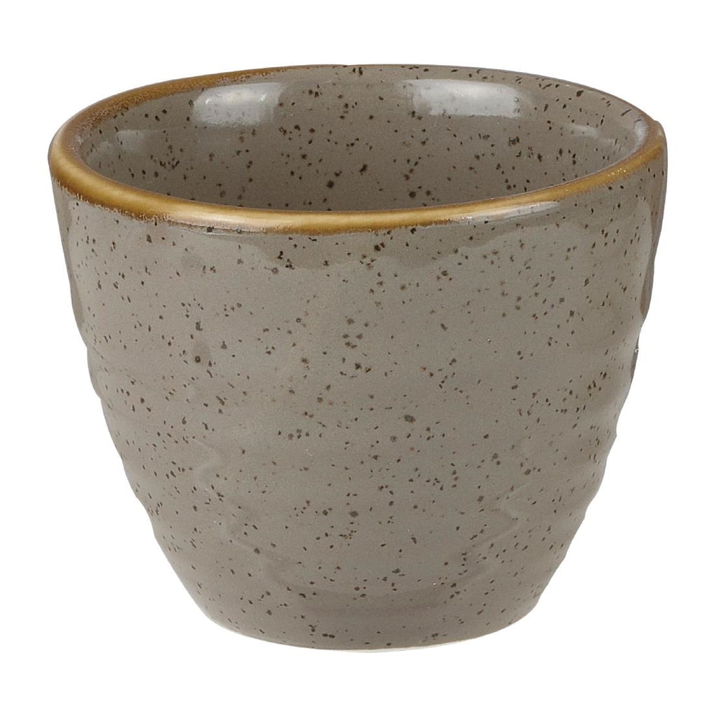 Churchill Stonecast Round Dip Pots Peppercorn Grey Ripple 57ml (Pack of 12) - HC832 Churchill Super Vitrified Churchill   