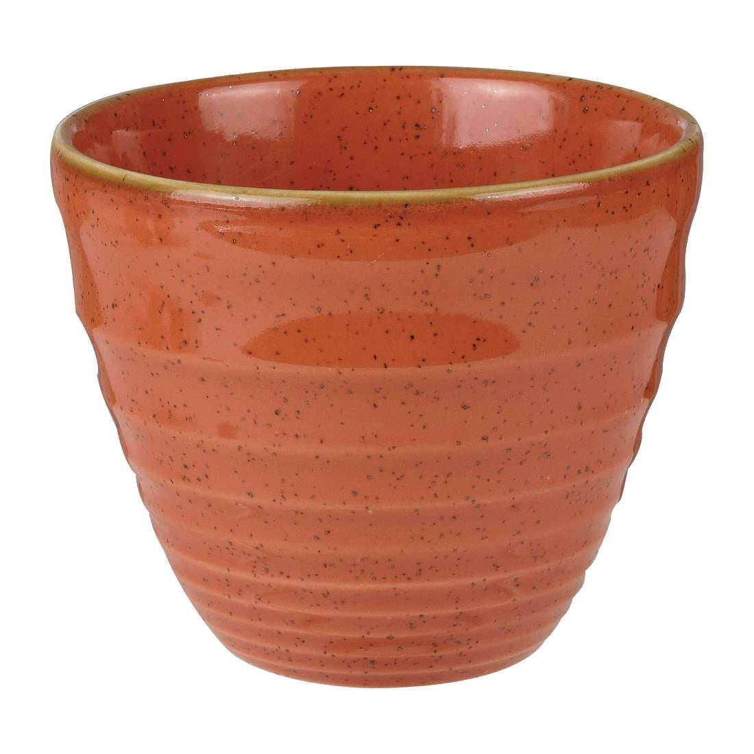 Churchill Stonecast Round Chip Mugs Spiced Orange Ripple 285ml (Pack of 12) - HC834 Churchill Super Vitrified Churchill   