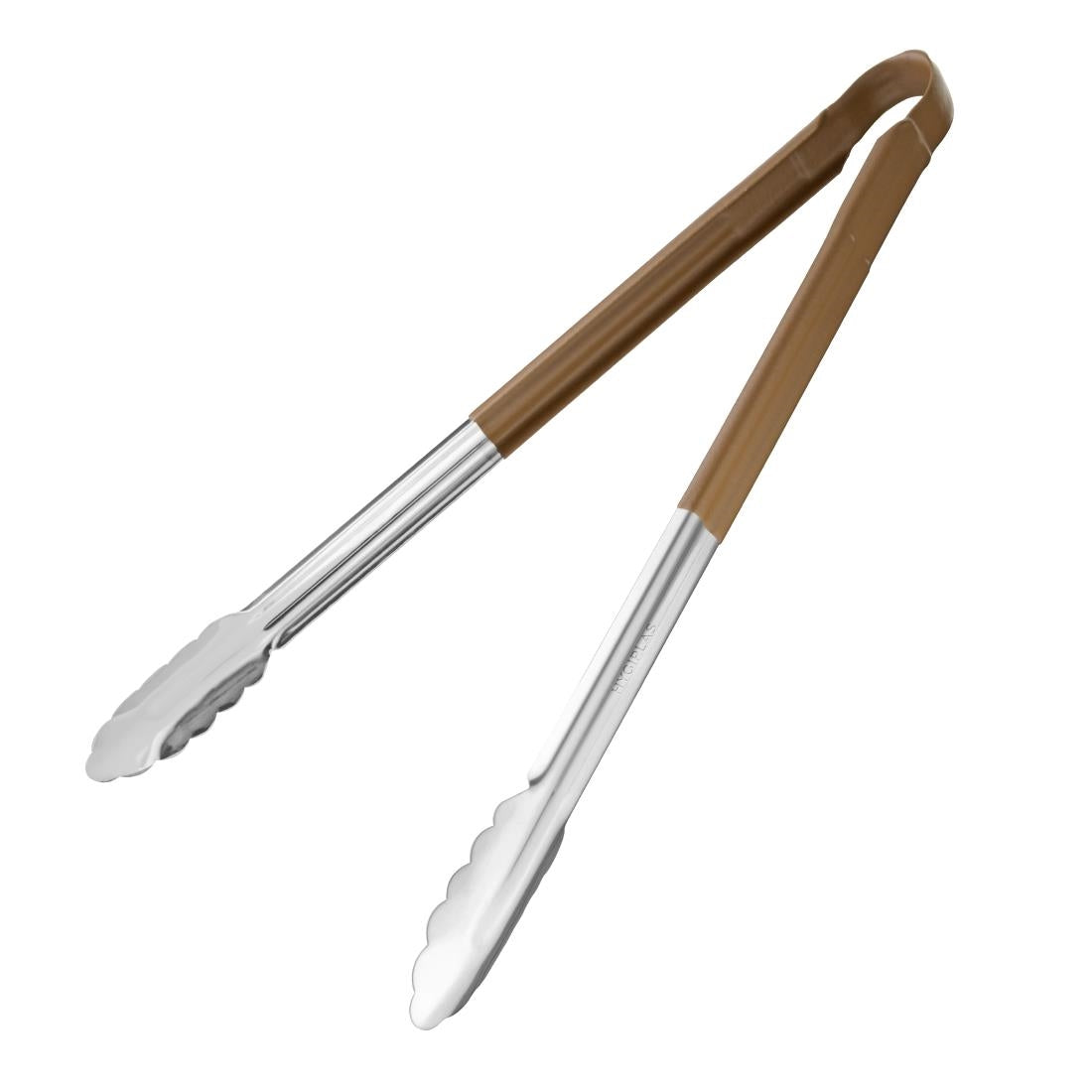Hygiplas Colour Coded Serving Tong Brown 405mm - HC850  Hygiplas   