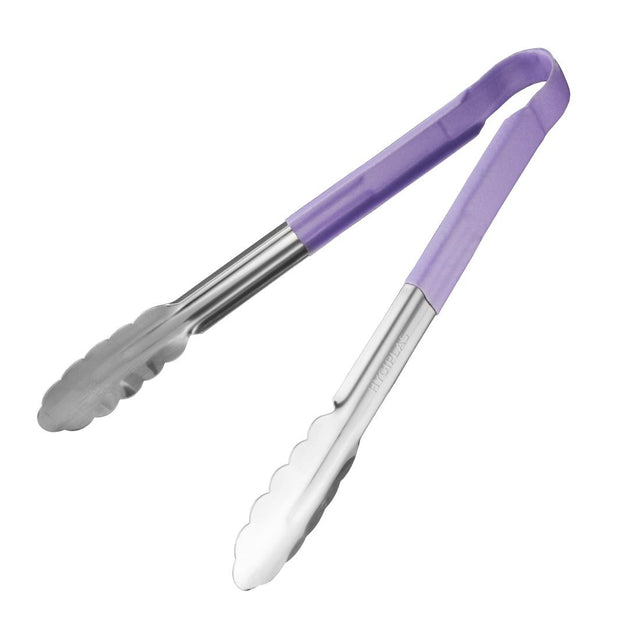 Hygiplas Colour Coded Serving Tong Purple 300mm - HC852  Hygiplas   