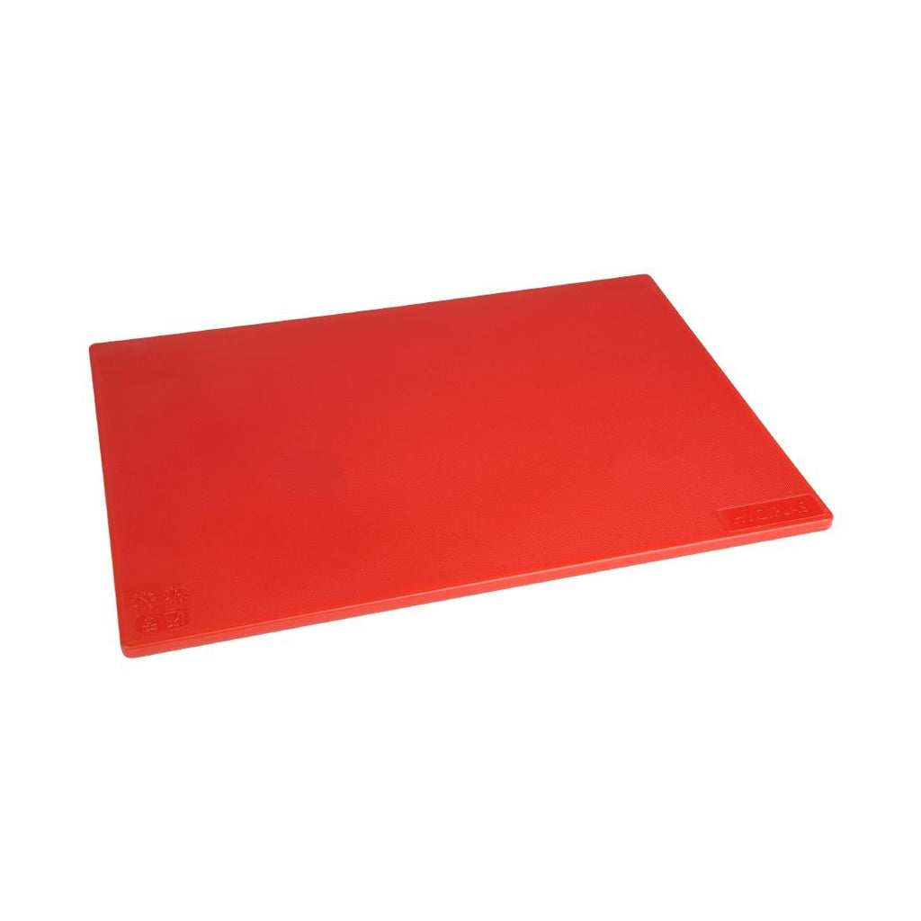 Hygiplas Low Density Antibacterial Chopping Board Red 450x300x10mm - HC859  Hygiplas   