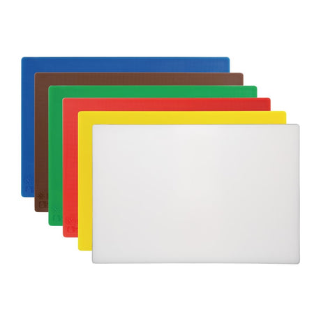 Hygiplas High Density Antibacterial Chopping Board Set 450x305x12mm (Pack of 6) - HC862  Hygiplas   