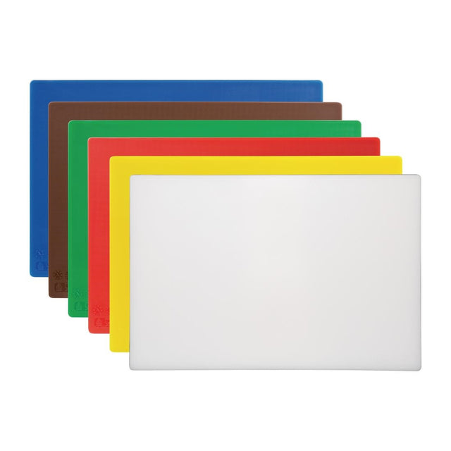 Hygiplas High Density Antibacterial Chopping Board Set 450x305x12mm (Pack of 6) - HC862  Hygiplas   