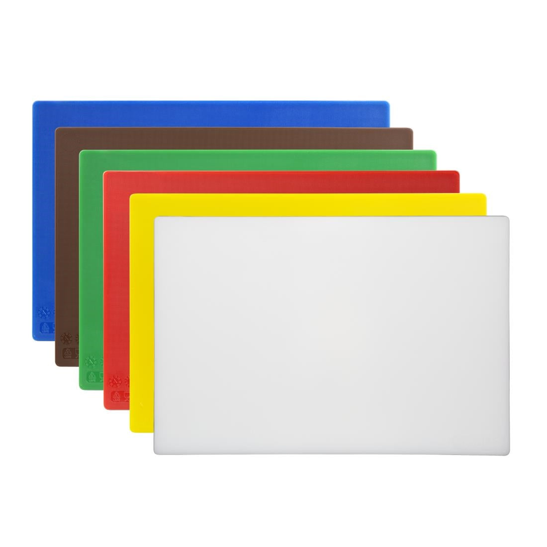 Hygiplas Low Density Antibacterial Chopping Board Set 450x300x10mm (Pack of 6) - HC870  Hygiplas   