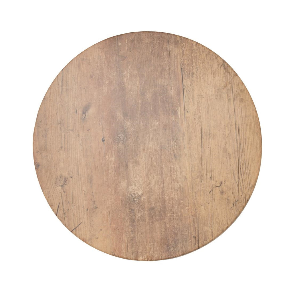 Werzalit Round 700mm Table Top Findus - HD101 Wood Effect Table Tops Werzalit   