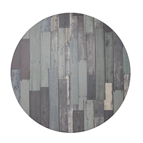 Werzalit Round 600mm Table Top Blanchas Blue - HD118 Wood Effect Table Tops Werzalit   