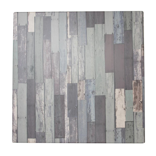 Werzalit Square 600mm Table Top Blanchas Blue - HD121 Wood Effect Table Tops Werzalit   