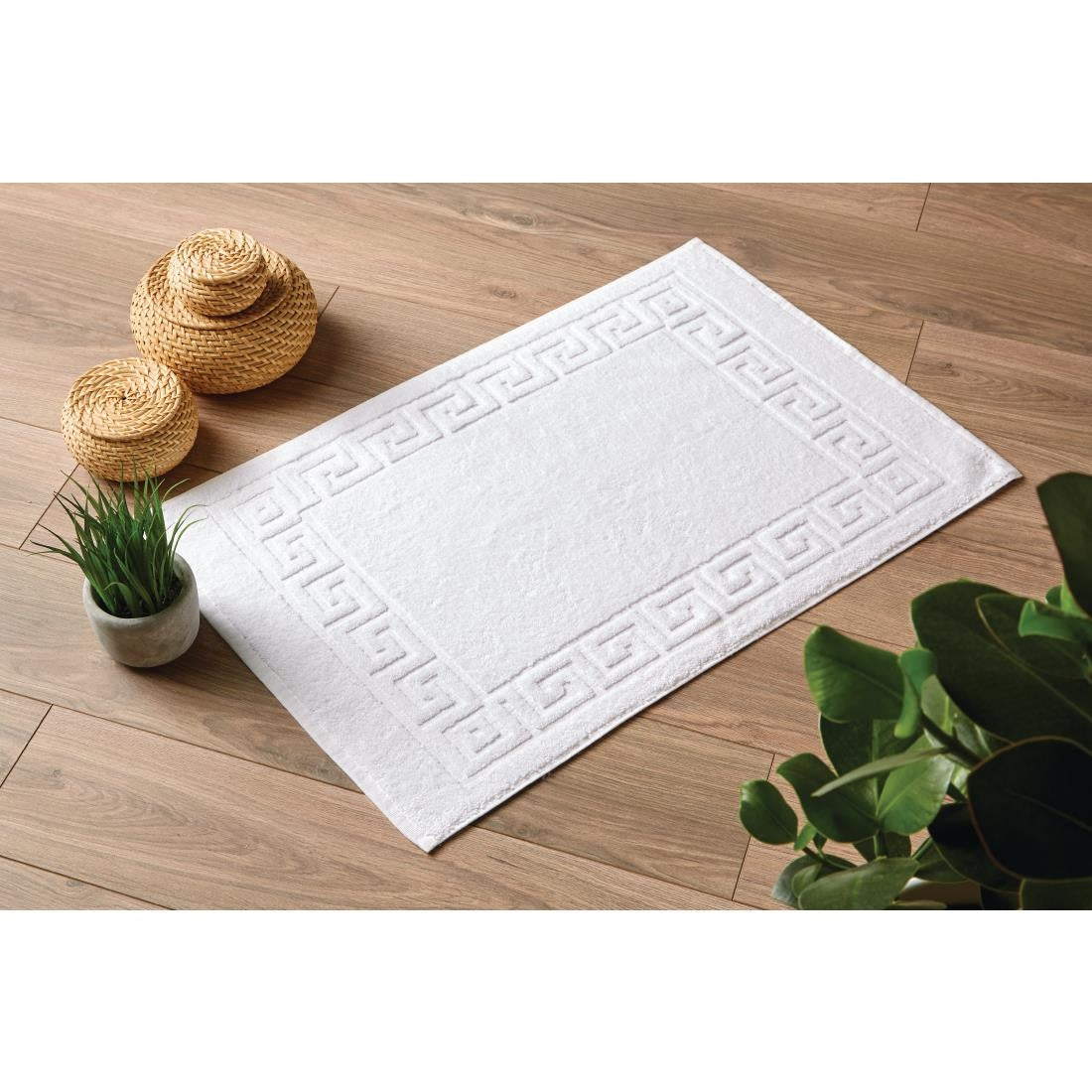 Mitre Eco Towel - White Bath Mat 500x760mm - HD221  Mitre Eco   