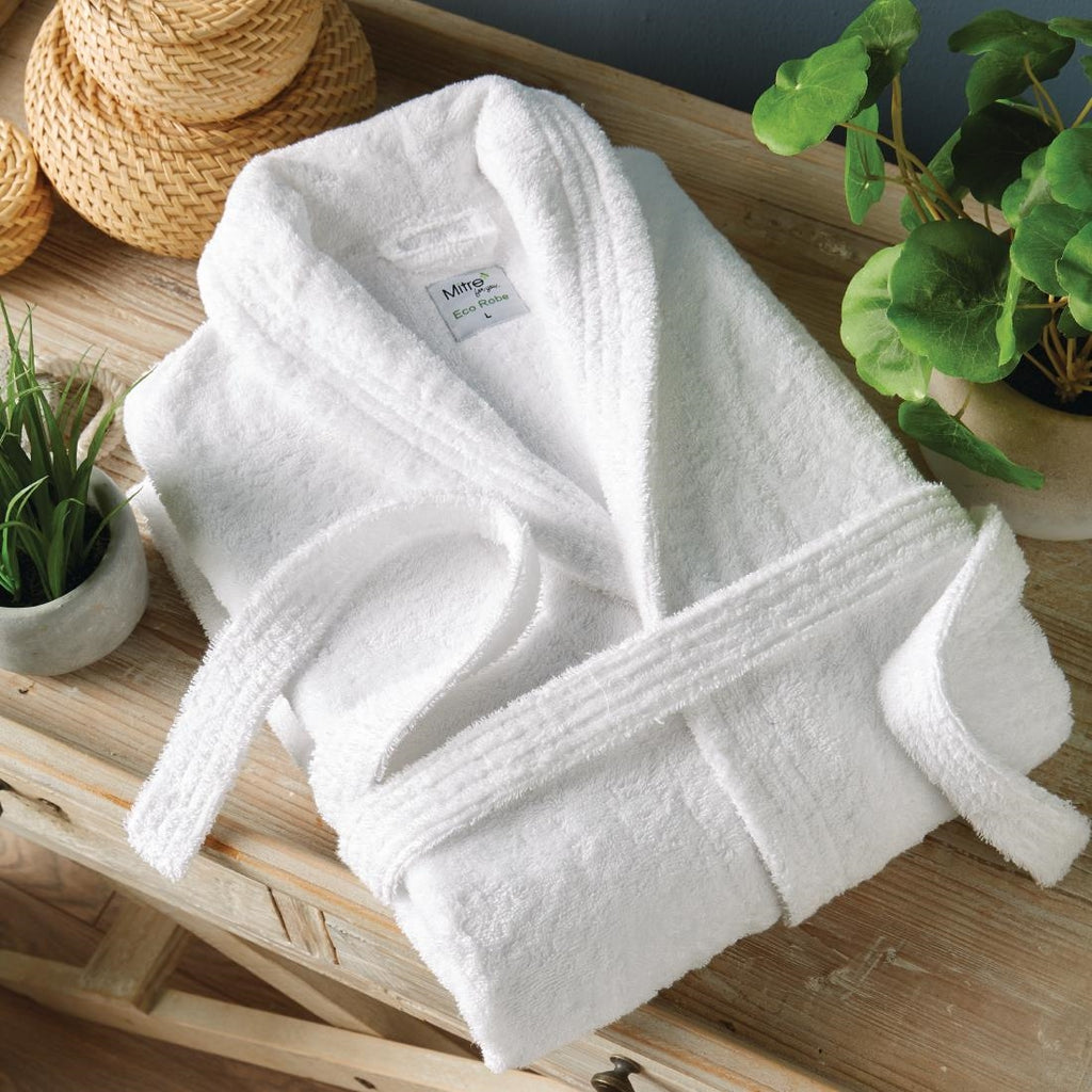 Eco Robe, Bathrobes White - Large - HD222  Mitre Eco   