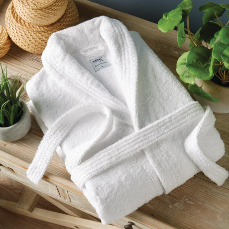 Eco Robe, Bathrobes White - Large - HD222  Mitre Eco   