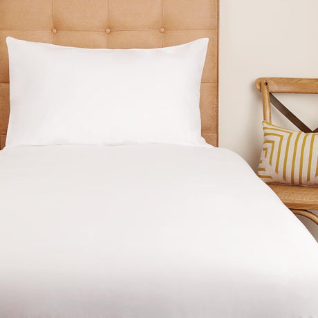 Mitre Eco Fitted Sheet White Single - HD229  Mitre Eco   