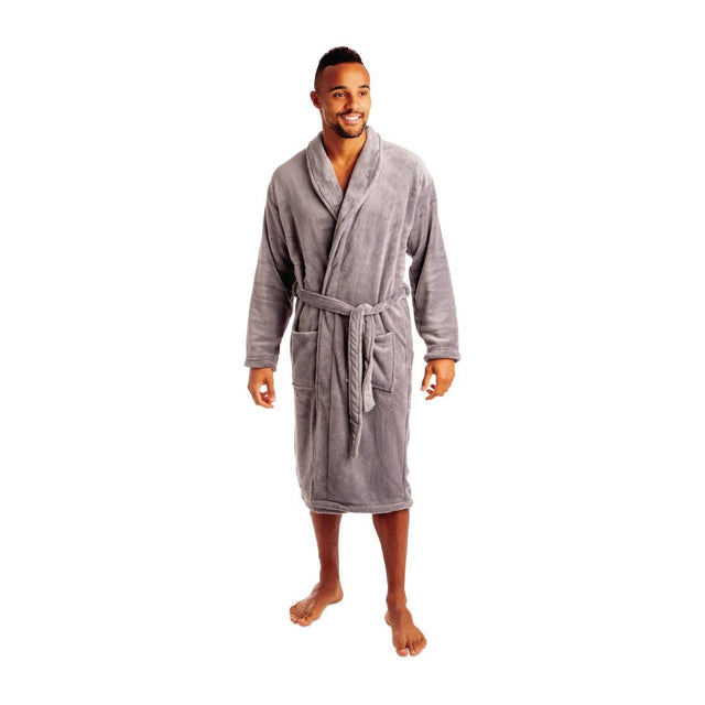 Comfort Vienna Bathrobe Grey - HD237  Mitre Comfort   
