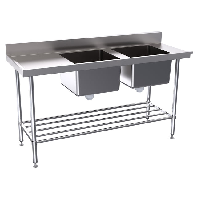 Hallco Dishwash Table 'Dirties' Inlet Bench Stainless Steel | HDWDI1650L Stainless Steel Dishwasher Tables Hallco