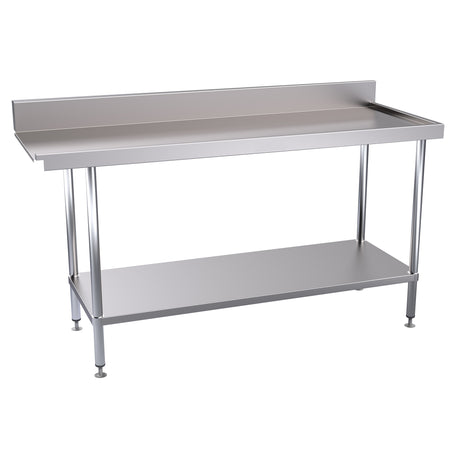 Hallco Dishwash Table 'Cleans' Outlet Bench Stainless Steel | HDWO1650R Stainless Steel Dishwasher Tables Hallco