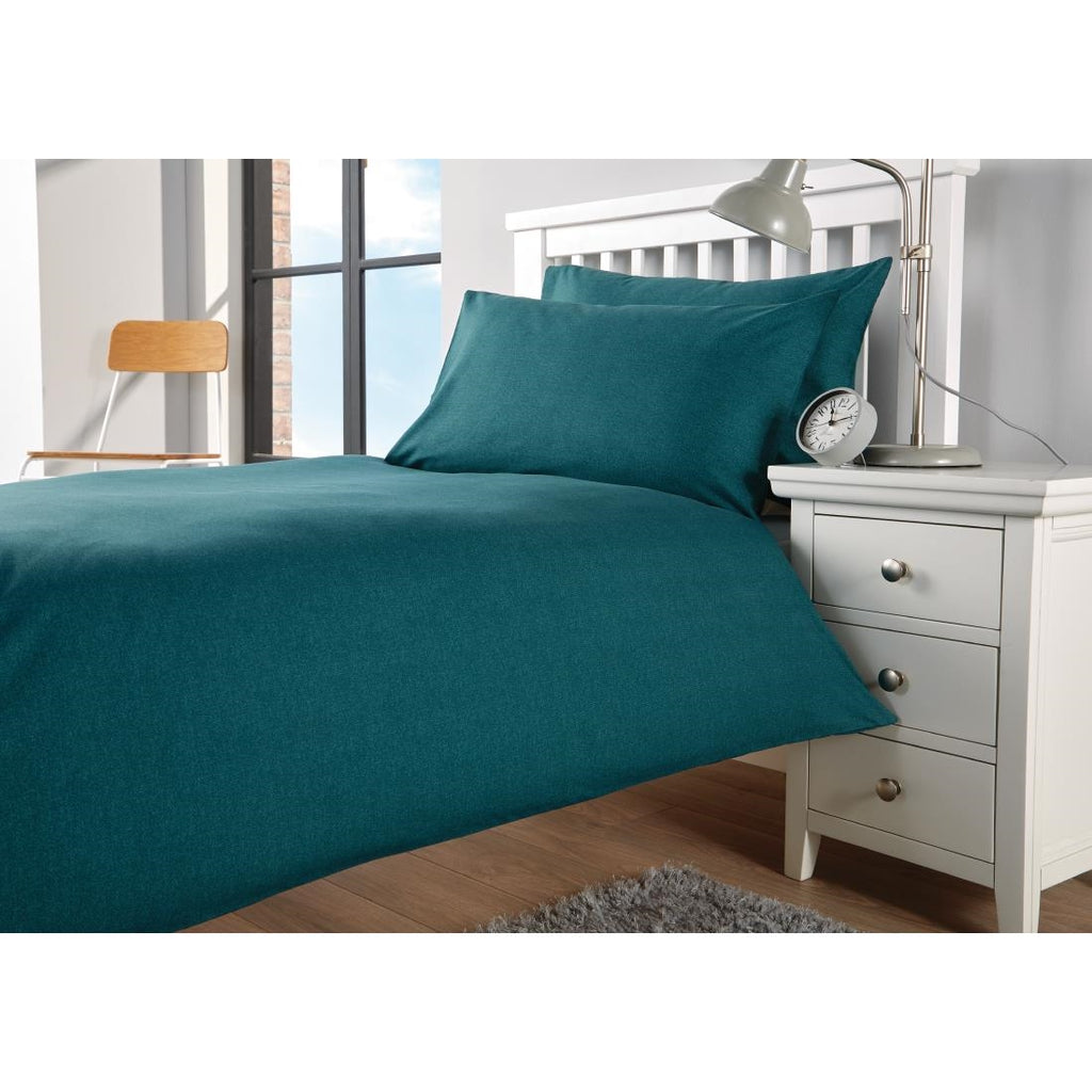 Mitre Essentials Opal Duvet Cover Open Teal Single - HN834  Mitre Essentials   