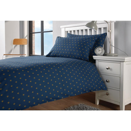 Mitre Essentials Perth Duvet Cover Navy Single - HN854  Mitre Essentials   