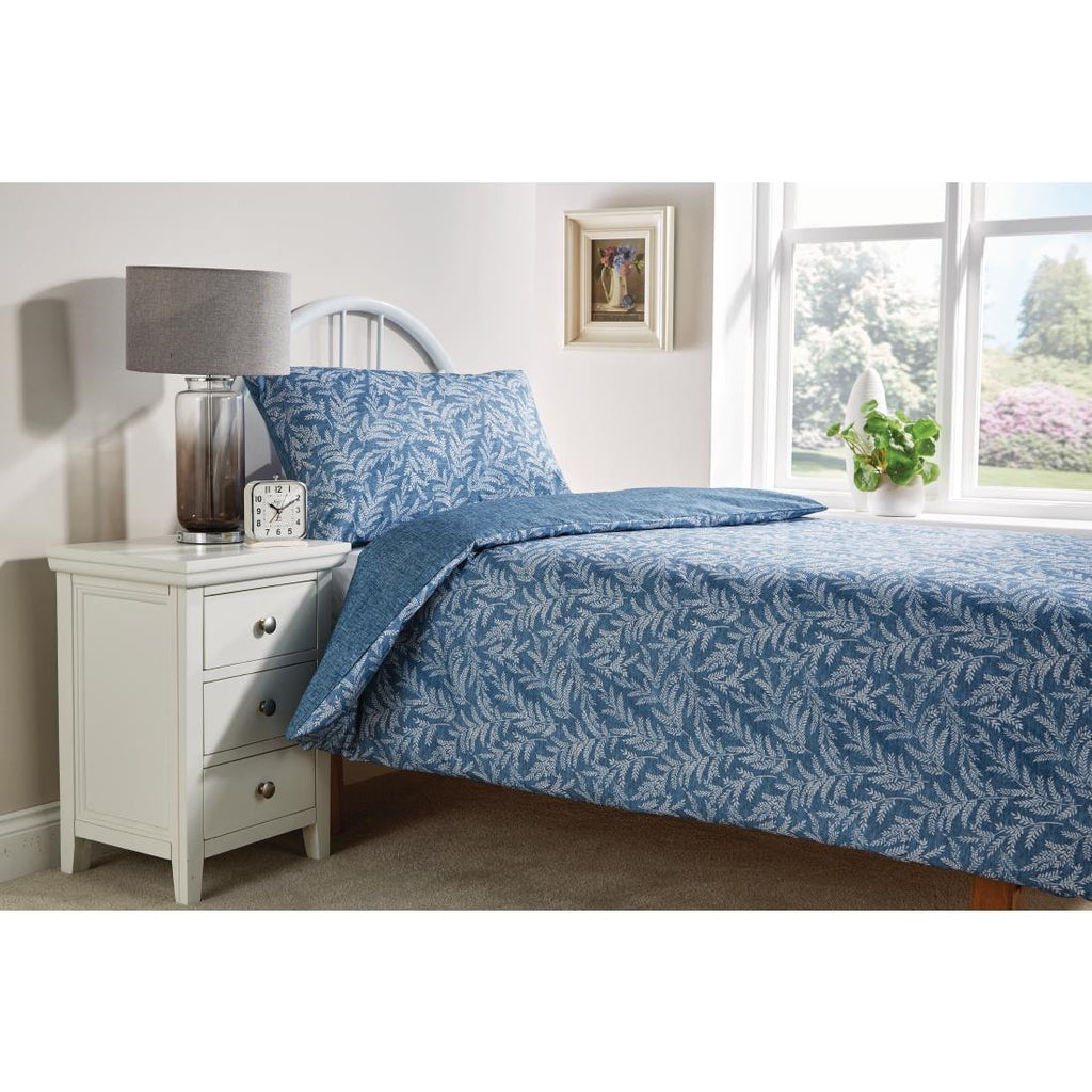 Mitre Essentials Fiorella Duvet Cover Indigo Single - HP041  Mitre Essentials   