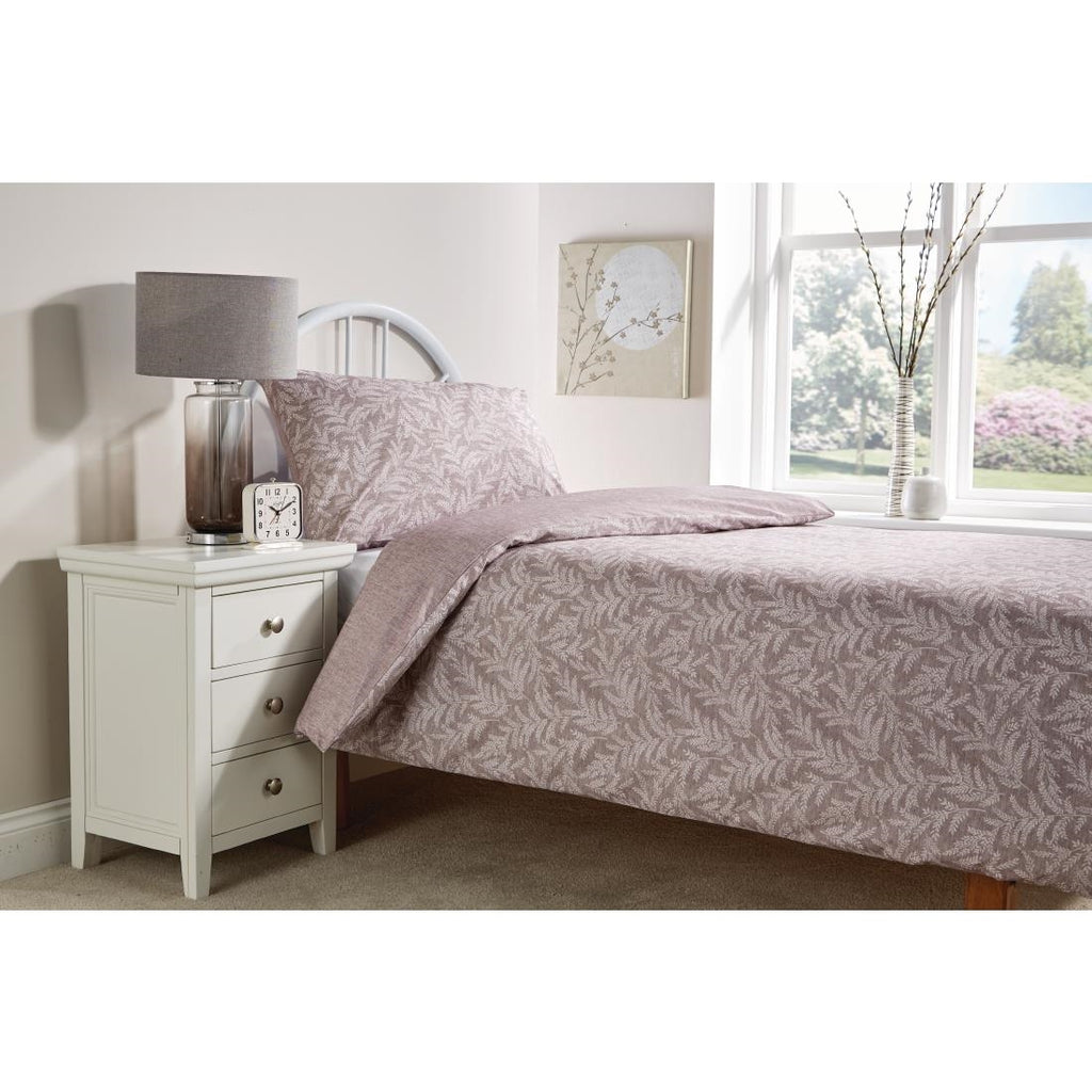 Mitre Essentials Fiorella Duvet Cover Aubergine Single - HP039  Mitre Essentials   