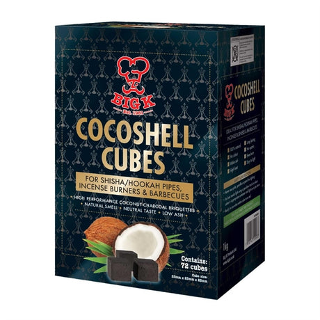Big K Shisha Charcoal Coconut Shell Cubes 1kg - HP294  Big K   