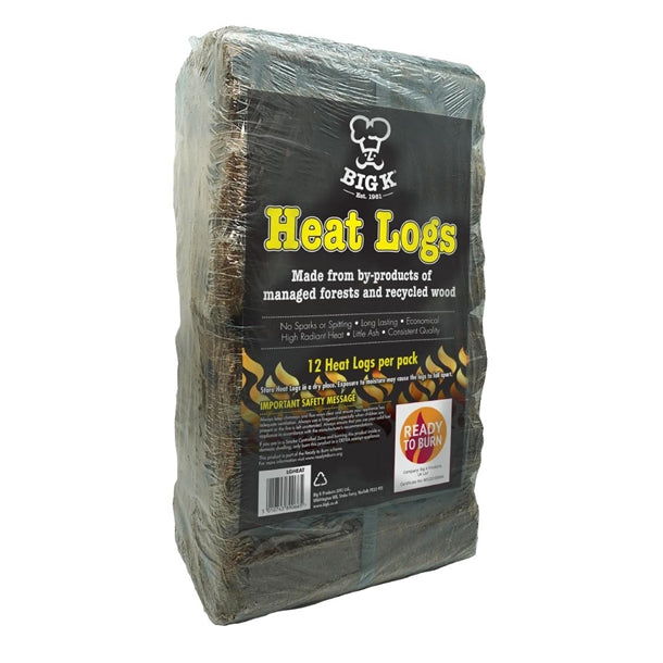 Big K Compressed Saw Dust Heat Logs (Pack of 12) - HP299  Big K   