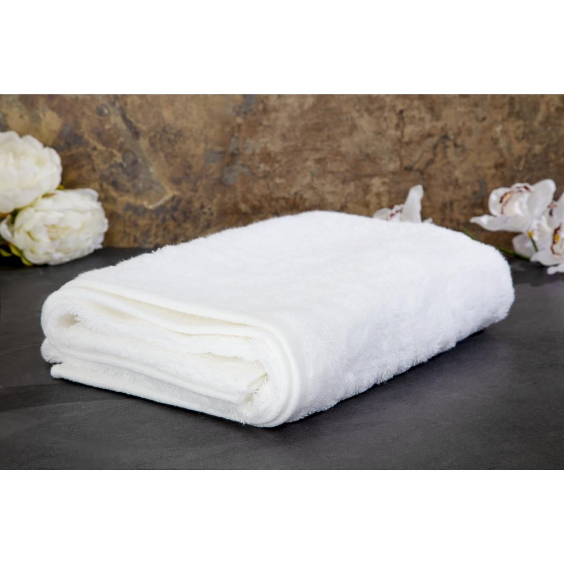 EcoKnit Bath Towel White, 650gsm - HP389  Non Branded   