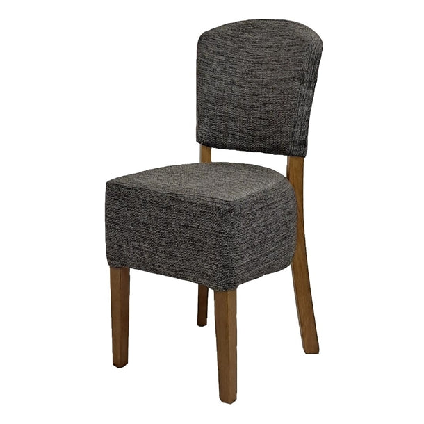 Hanoi Dining Chair In Weathered Oak with Shetland Smoke Seatpad (Pack of 2) - HP765 All Chairs Everyday   
