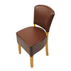 Hanoi Dining Chair In Soft Oak with Bison Vinyl Espresso (Pack of 2) - HP768 Upholstered Dining Chairs Everyday   