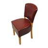 Hanoi Dining Chair In Soft Oak with Bison Vinyl Bordeaux (Pack of 2) - HP770 Upholstered Dining Chairs Everyday   